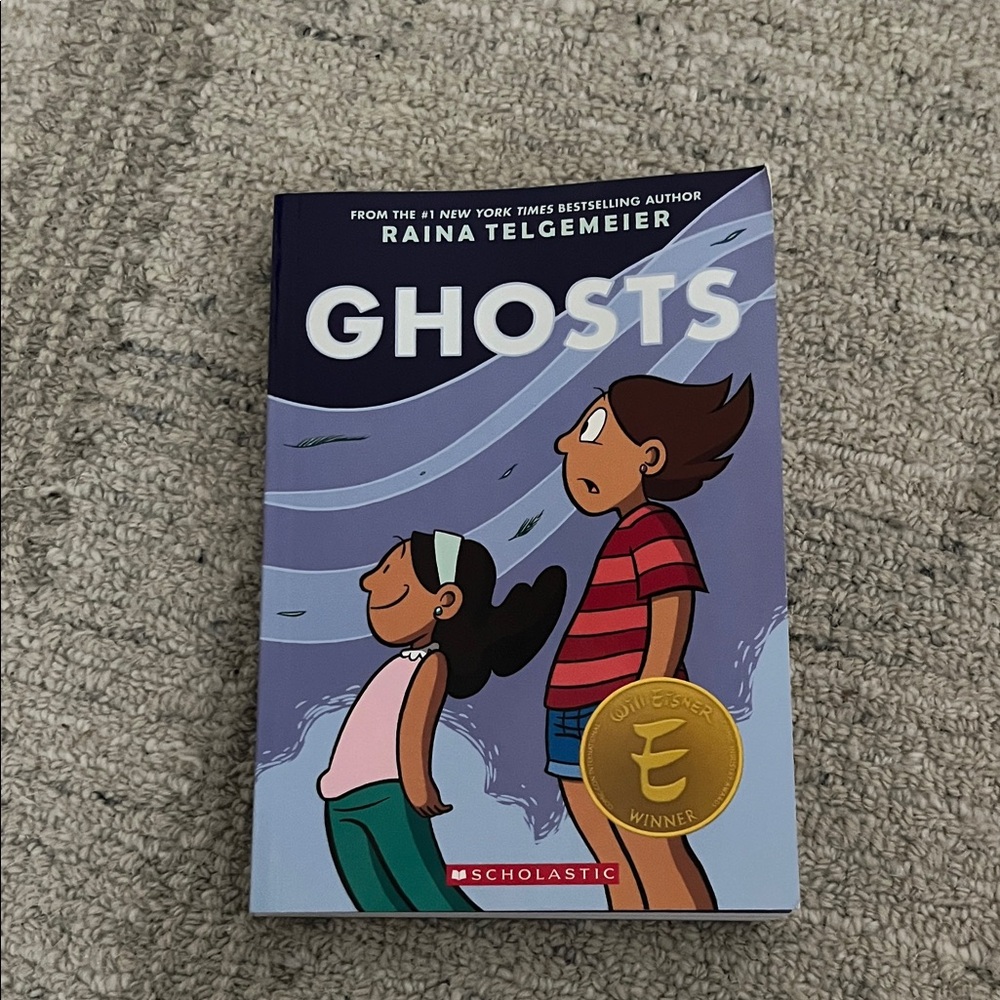 Scholastic 'Ghosts' by Raina Telgemeier - Red and Green Cover